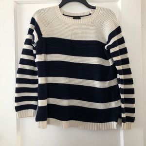 EUC Navy and Cream Talbots Sweater - Medium - 100% Cotton